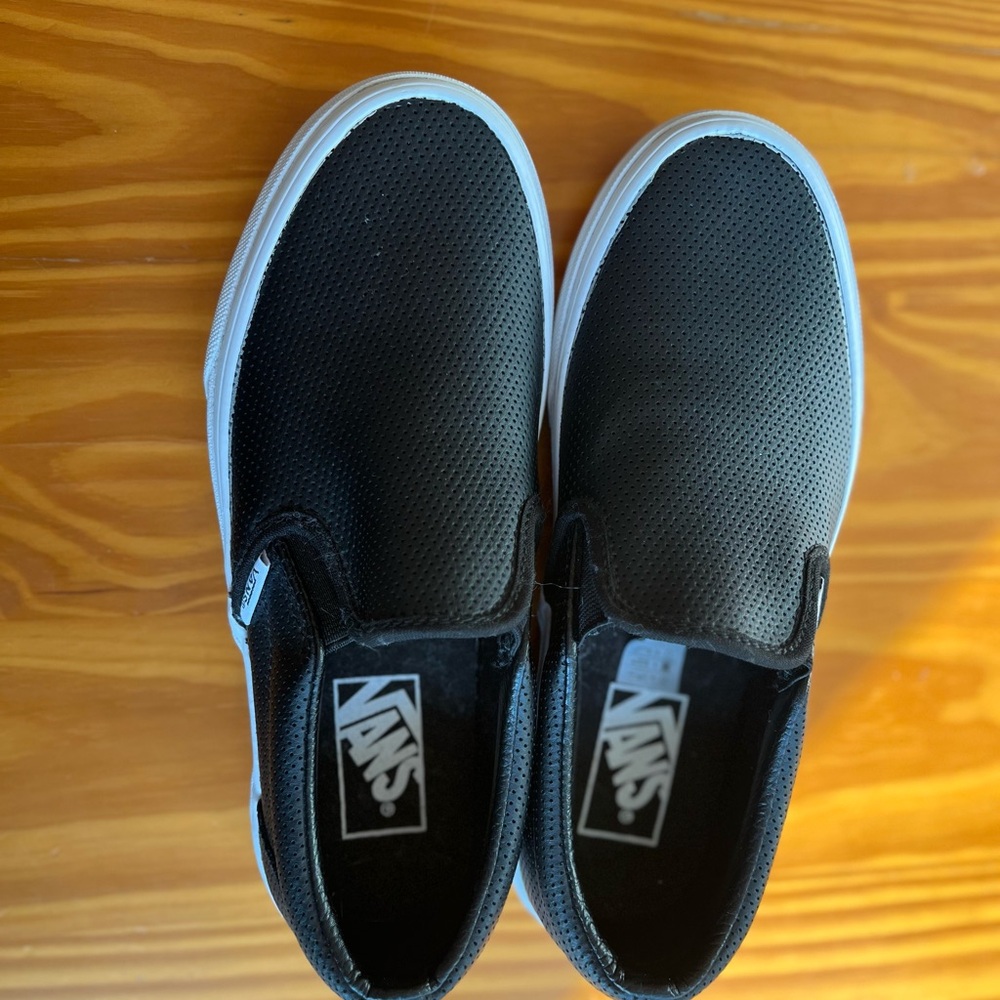 NEW Vans Black and White Slip-On Shoes